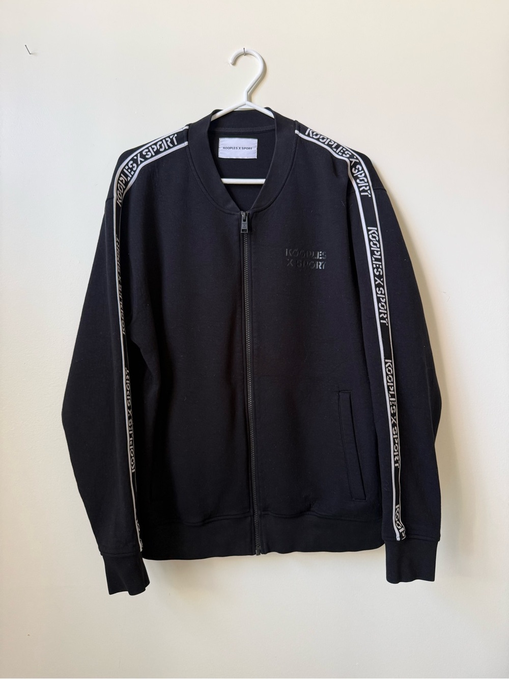 KOOPLES x SPORT black zip bomber track jacket